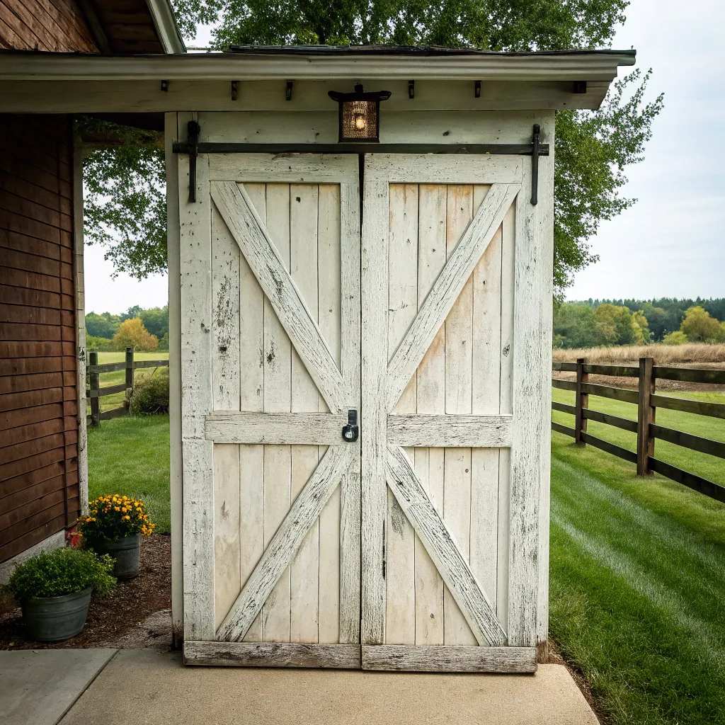 Elegant restored barn door
